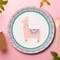 10 Count Happy Llama Small Paper Plates 7.25 Inch Fun Party Plates for Kids and Celebrations